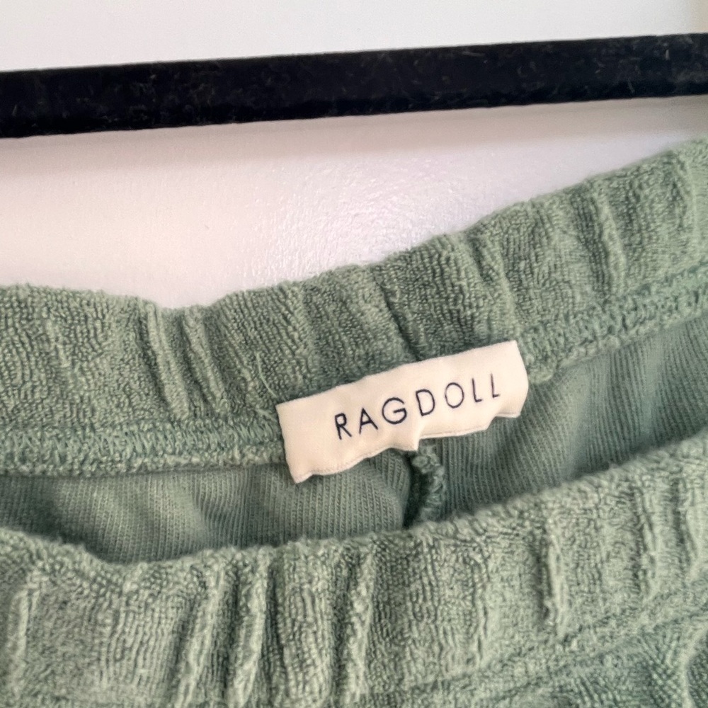Ragdoll terrycloth olive sweatpants! Relaxed fit!!